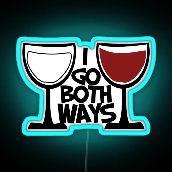 Red Wine And White Wine Drinker RGB Neon Sign