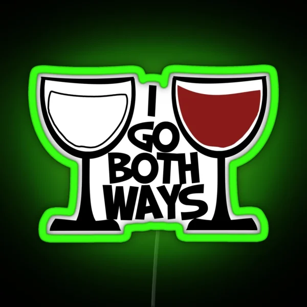 Red Wine And White Wine Drinker RGB Neon Sign