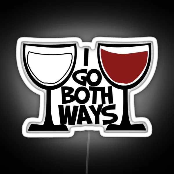 Red Wine And White Wine Drinker RGB Neon Sign