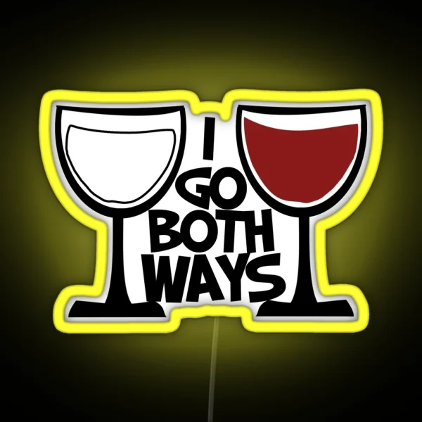 Red Wine And White Wine Drinker RGB Neon Sign