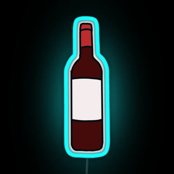 Red Wine Bottle RGB Neon Sign