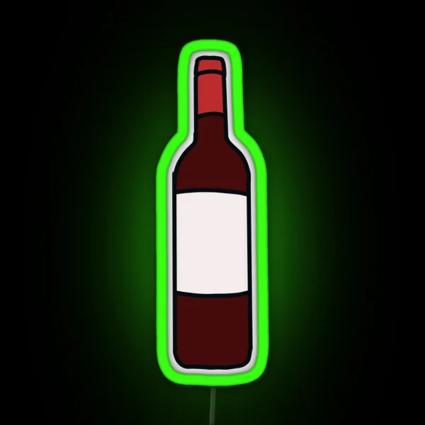 Red Wine Bottle RGB Neon Sign