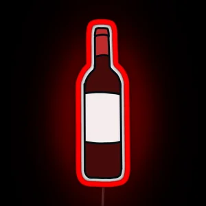 Red Wine Bottle RGB Neon Sign