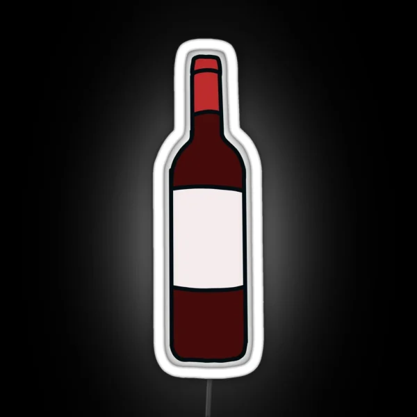 Red Wine Bottle RGB Neon Sign