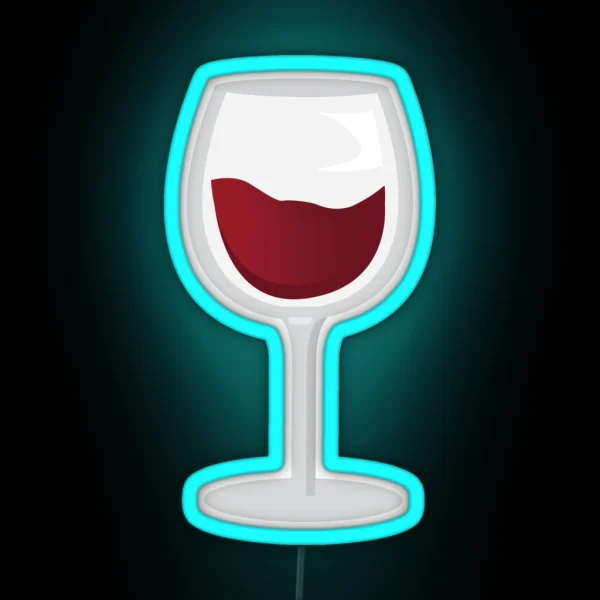 Red Wine Glass RGB Neon Sign