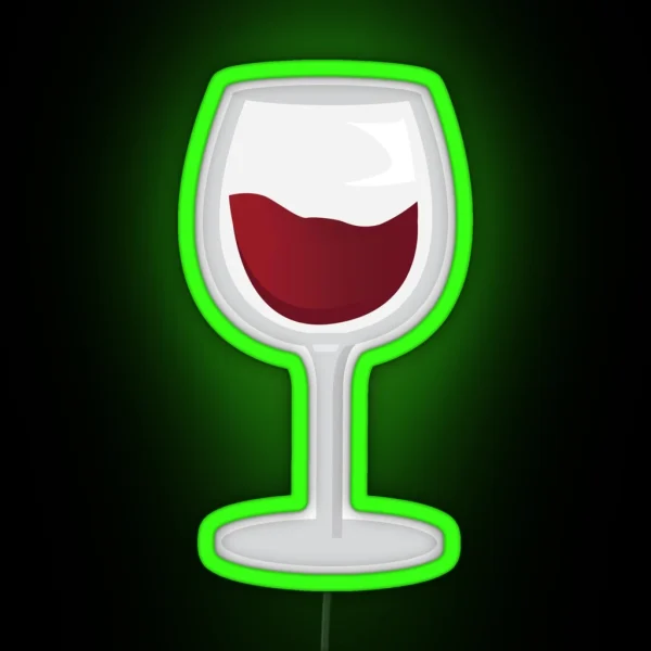 Red Wine Glass RGB Neon Sign