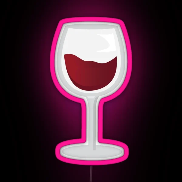 Red Wine Glass RGB Neon Sign