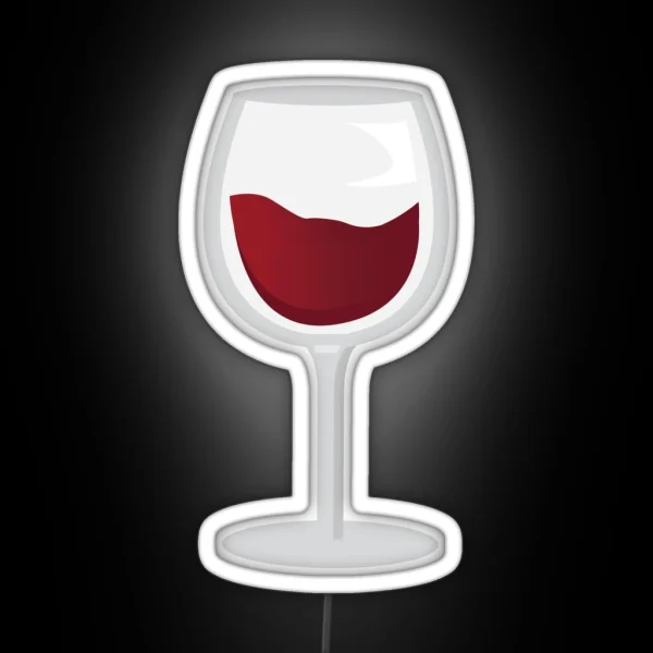 Red Wine Glass RGB Neon Sign