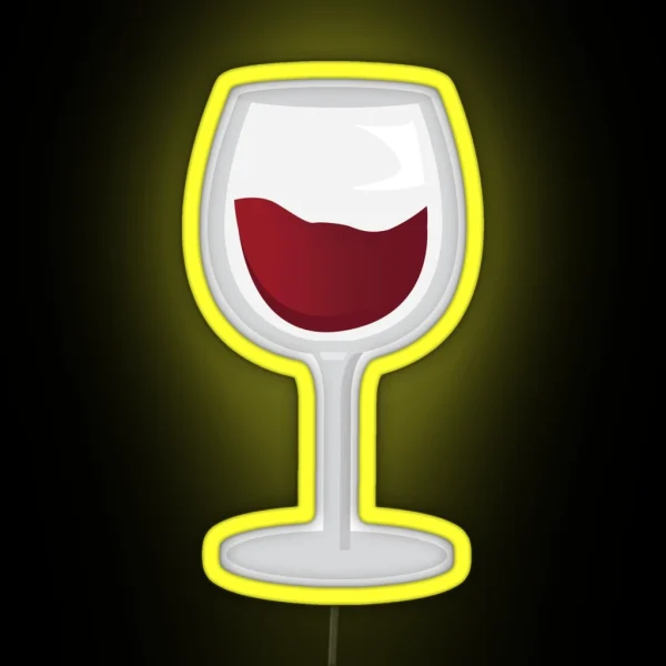 Red Wine Glass RGB Neon Sign