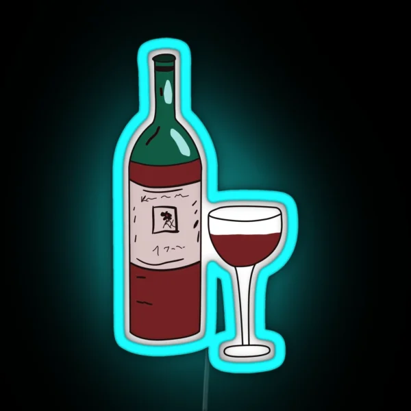 Red Wine RGB Neon Sign