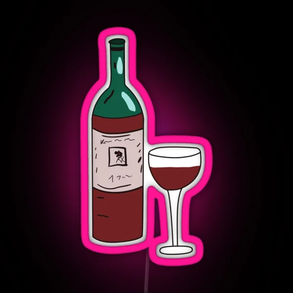 Red Wine RGB Neon Sign