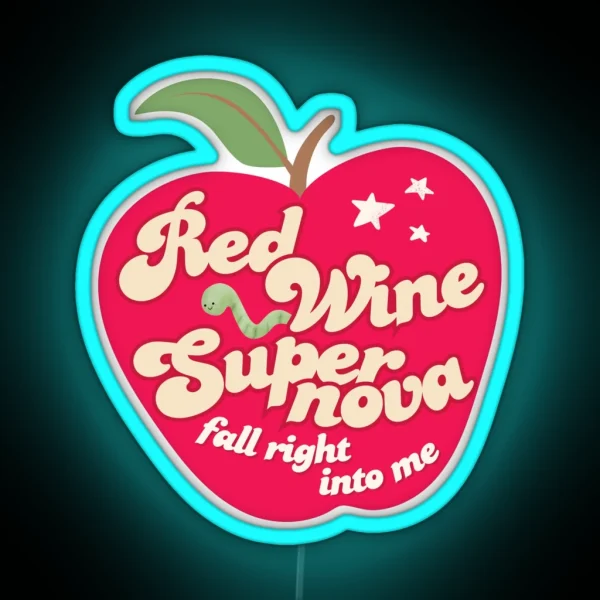 Red Wine Supernova Apple RGB Neon Sign
