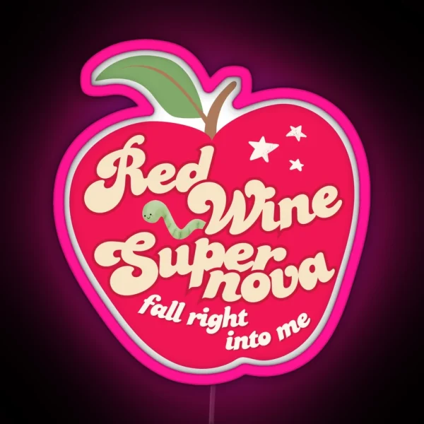 Red Wine Supernova Apple RGB Neon Sign