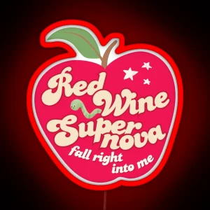 Red Wine Supernova Apple RGB Neon Sign