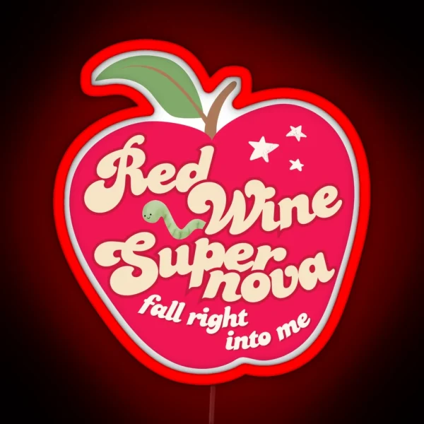 Red Wine Supernova Apple RGB Neon Sign