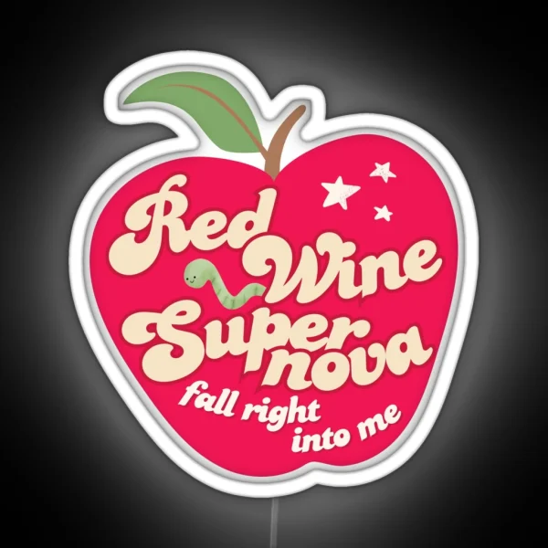Red Wine Supernova Apple RGB Neon Sign
