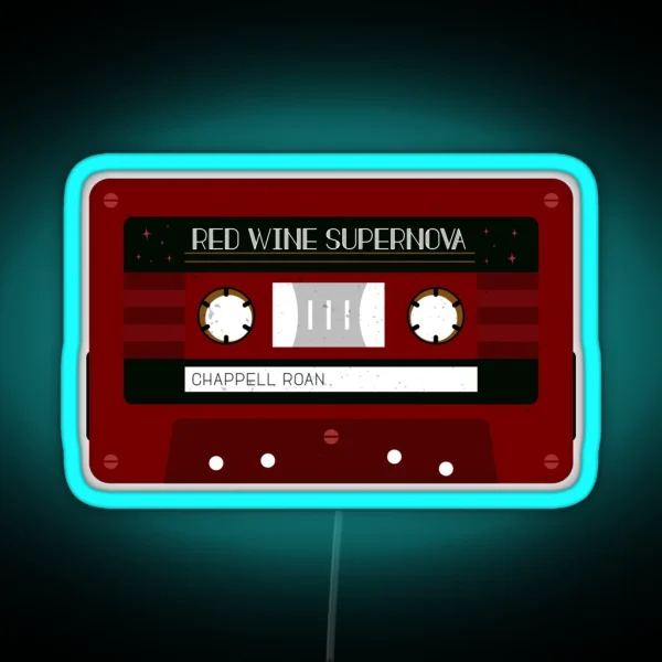 Red Wine Supernova Cassette Tape RGB Neon Sign
