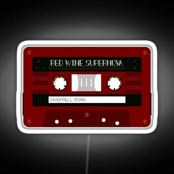 Red Wine Supernova Cassette Tape RGB Neon Sign