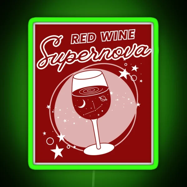 Red Wine Supernova RGB Neon Sign