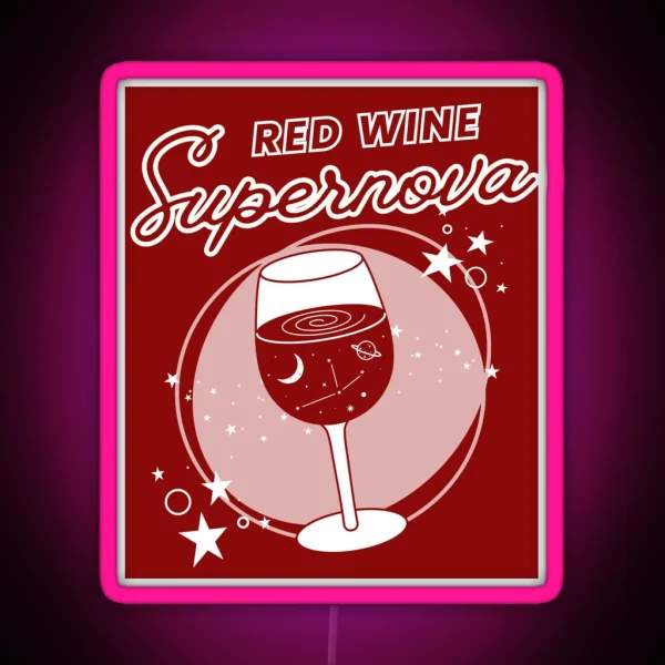 Red Wine Supernova RGB Neon Sign