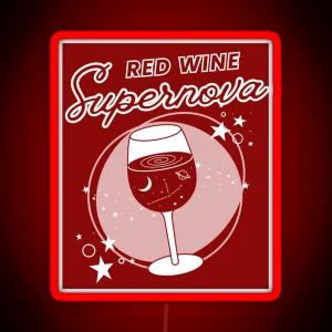 Red Wine Supernova RGB Neon Sign