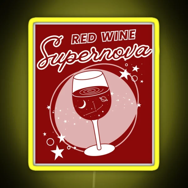 Red Wine Supernova RGB Neon Sign
