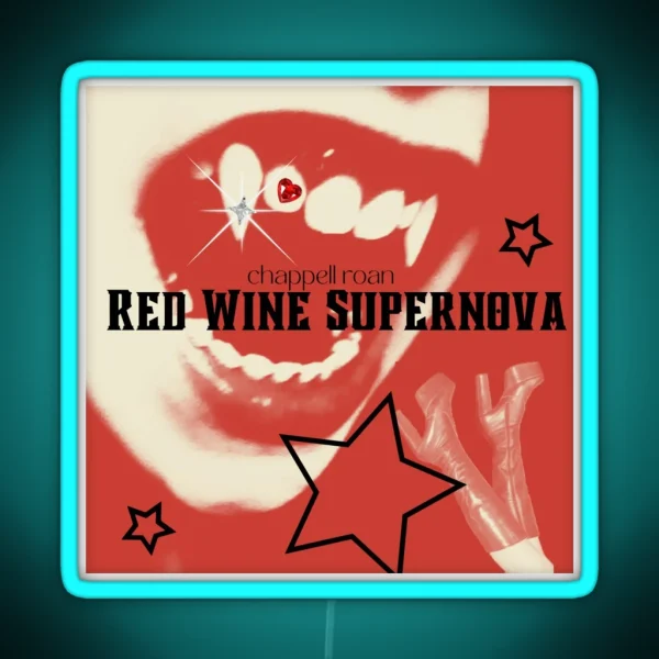 Red Wine Supernova RGB Neon Sign