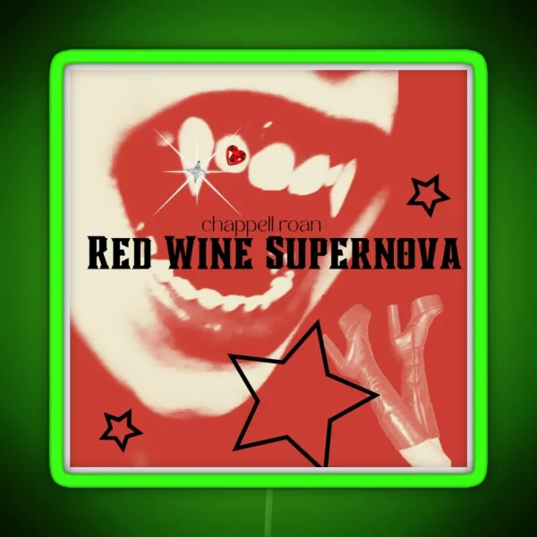 Red Wine Supernova RGB Neon Sign