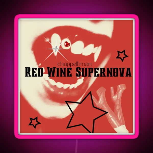 Red Wine Supernova RGB Neon Sign