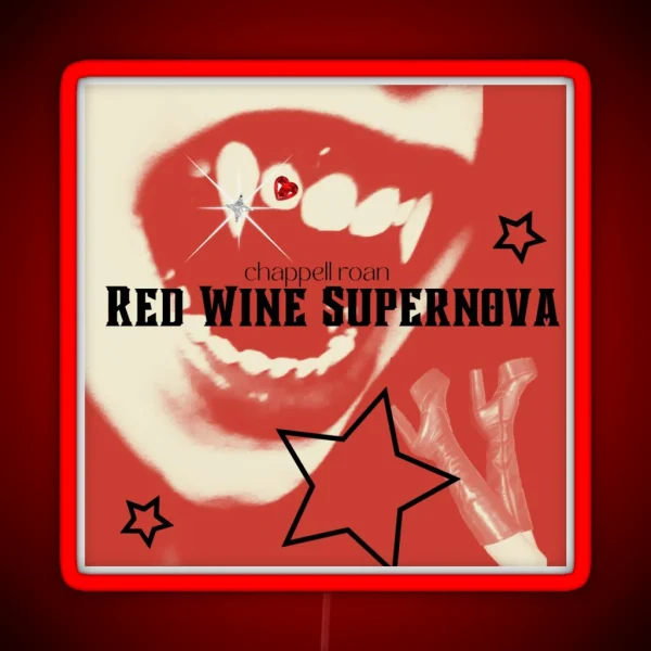 Red Wine Supernova RGB Neon Sign