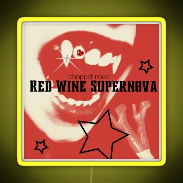 Red Wine Supernova RGB Neon Sign