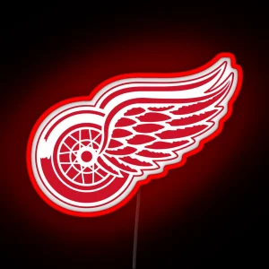 Red Wings Logo RGB Neon Sign