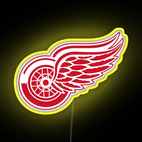 Red Wings Logo RGB Neon Sign