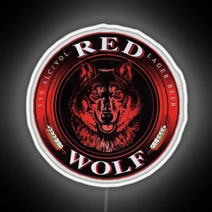 Red Wolf Lager RGB Neon Sign