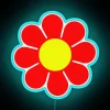 Vibrant Colorful Psychedelic Floral Explosion Neon Sign Wall Art Decor