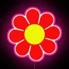 RGB Color Changing Neon Sign Displaying Vibrant Hippy Floral Designs