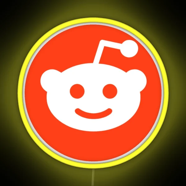 Reddit Logo RGB Neon Sign