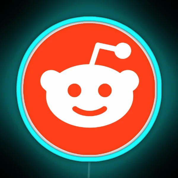 Reddit Logo RGB Neon Sign
