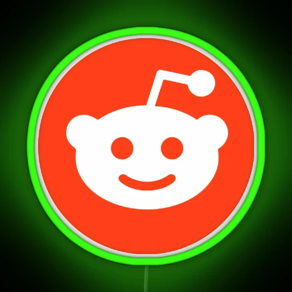 Reddit Logo RGB Neon Sign
