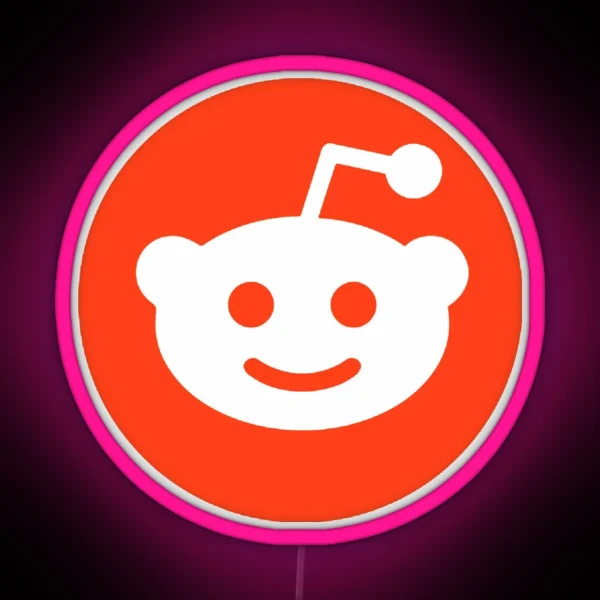 Reddit Logo RGB Neon Sign