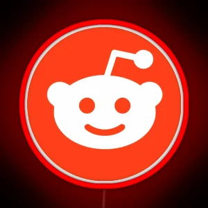 Reddit Logo RGB Neon Sign
