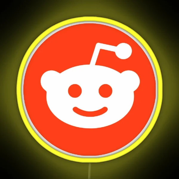 Reddit Logo RGB Neon Sign