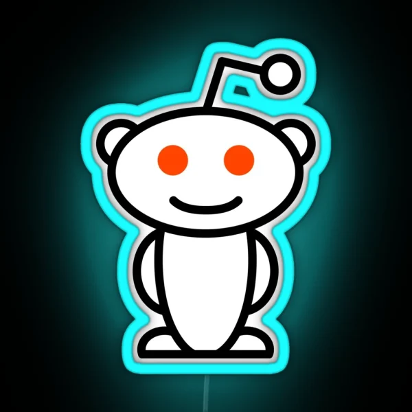 Reddit Logo RGB Neon Sign