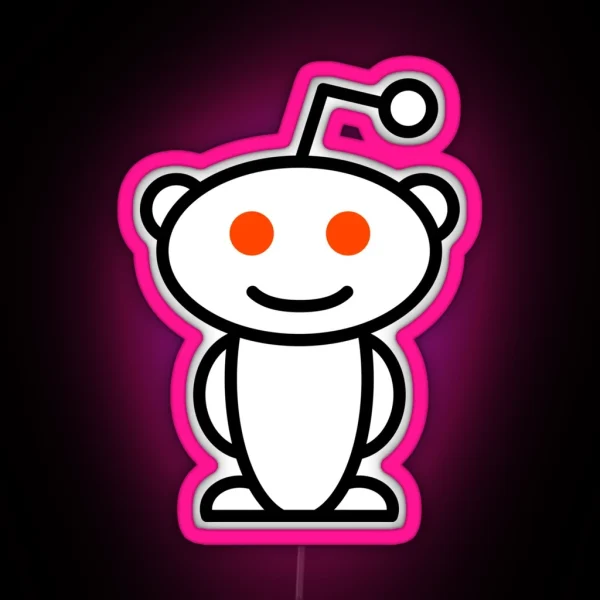 Reddit Logo RGB Neon Sign