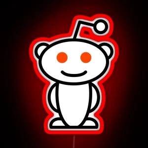 Reddit Logo RGB Neon Sign