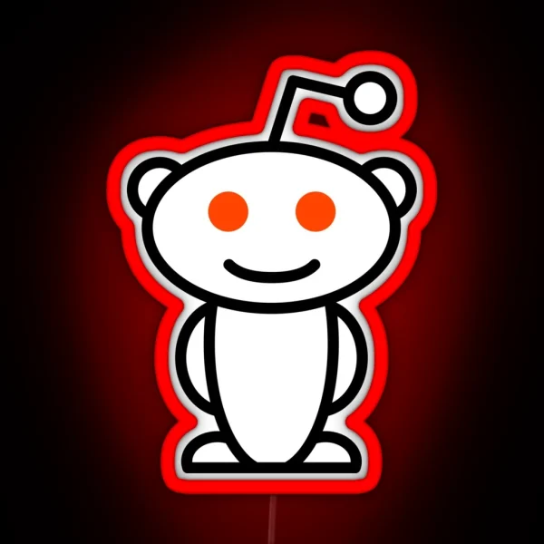 Reddit Logo RGB Neon Sign