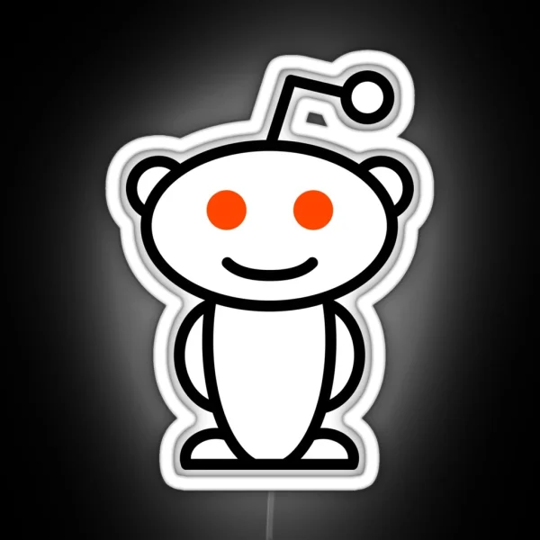 Reddit Logo RGB Neon Sign