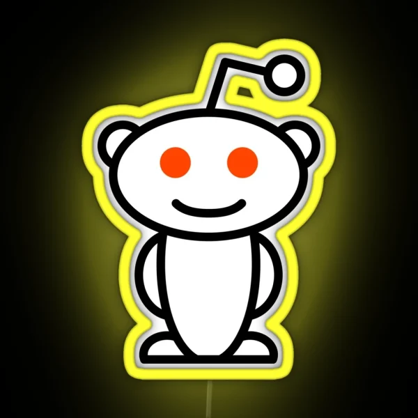 Reddit Logo RGB Neon Sign