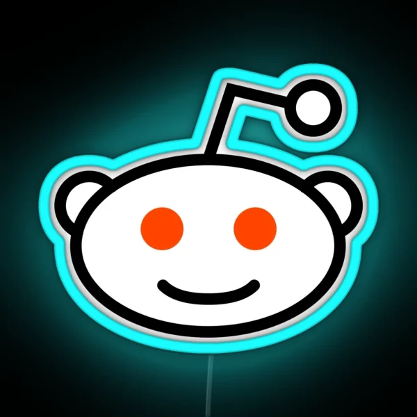 Reddit Logo RGB Neon Sign