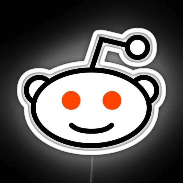Reddit Logo RGB Neon Sign